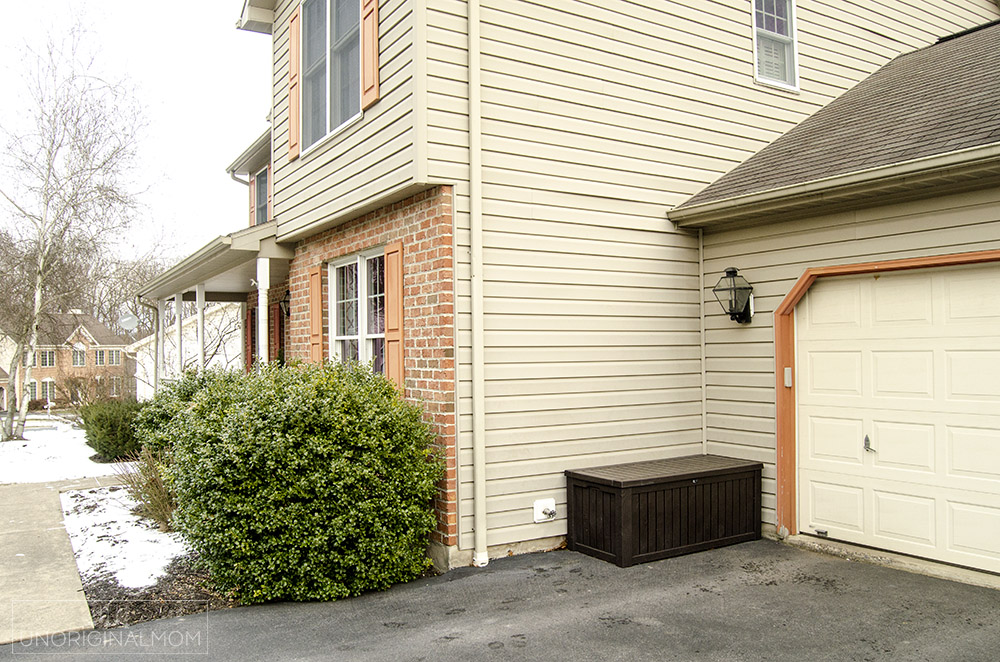 90s colonial exterior renovation - garage addition