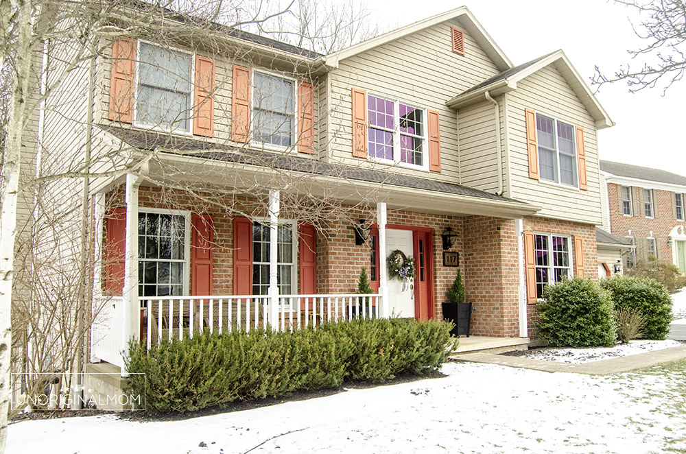 90s colonial exterior renovation - front porch