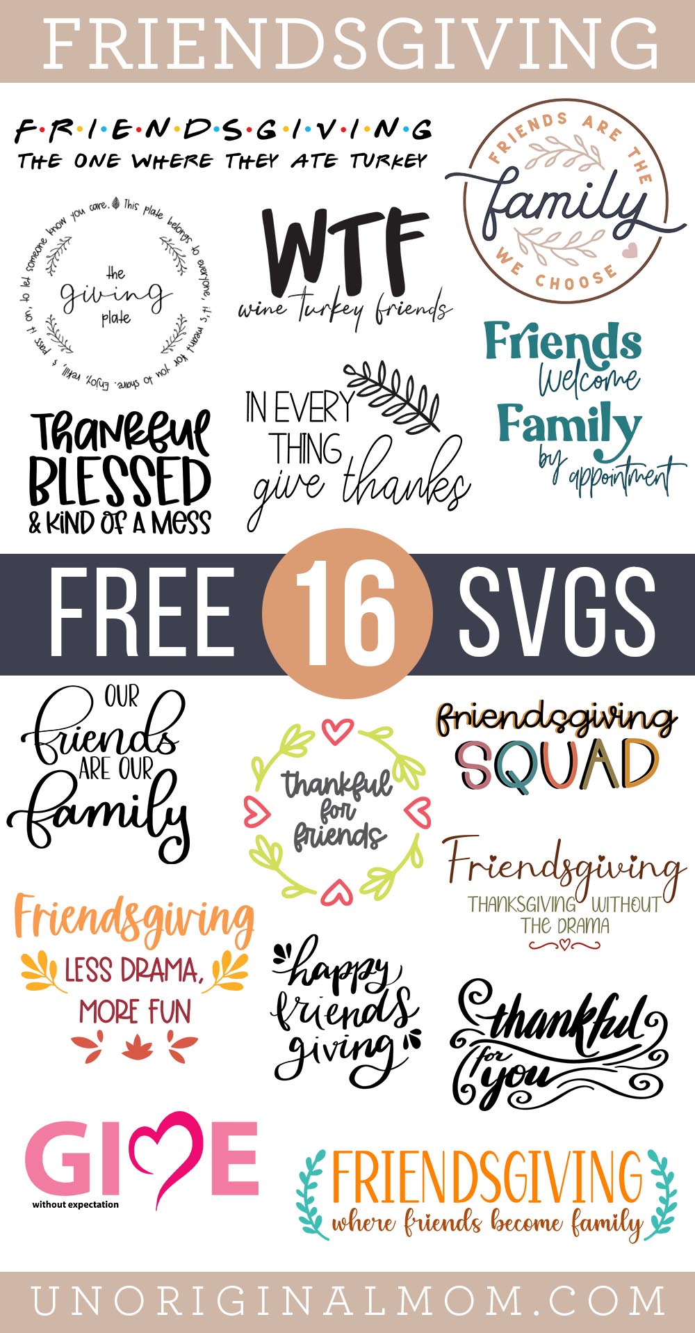 16 Free Friendsgiving SVGs for Cricut and Silhouette