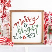 Merry and Bright SVG + Free Christmas Cut Files